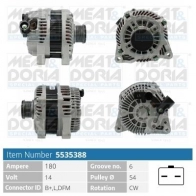 Генератор MEAT & DORIA 5535388 9WN ZA5 Peugeot 607