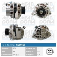 Генератор MEAT & DORIA Honda Civic 7 (ES, ET) Седан 1.6 110 л.с. 2001 – 2005 NA3 S306 5535959