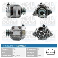 Генератор MEAT & DORIA 5540303 Toyota DQL NT