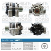 Генератор MEAT & DORIA W2G9 M Toyota 5540512