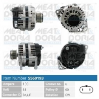 Генератор MEAT & DORIA VYW47 0F Opel Zafira (B) 2 2005 – 2014 5560193