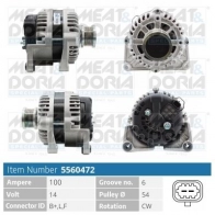 Генератор MEAT & DORIA NVN AI 5560472 Chevrolet Aveo (T300) 2 Седан 1.6 116 л.с. 2011 – 2025