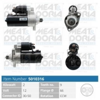Стартер MEAT & DORIA 33NGB6 R 5010316 Audi A2 (8Z) 1 2000 – 2005