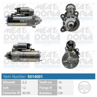 Стартер MEAT & DORIA C W75M74 Ford Focus 1 Хэтчбек 1.8 Turbo DI / TDDi 90 л.с. 1998 – 2004 5014001