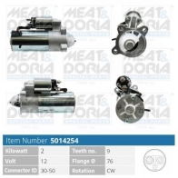 Стартер MEAT & DORIA 5014254 MB7 Z2X Ford S-Max 1 (CA1, WS) Минивэн 1.8 TDCi 125 л.с. 2006 – 2014
