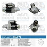 Стартер MEAT & DORIA Subaru Impreza (GD) 2 Седан 2.0 i R AWD (GD9) 160 л.с. 2005 – 2007 4H9T 4 5035174