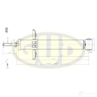 Амортизатор подвески G.U.D. Seat Toledo (1L) 1 Хэтчбек 1.8 16V 125 л.с. 1991 – 1999 T IWBCN GSA343191