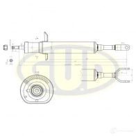 Амортизатор подвески G.U.D. Audi A4 (B5) 1 Седан 1.6 100 л.с. 1994 – 2000 1A B2W GSA341842