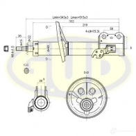 Амортизатор подвески G.U.D. 1422947141 XKB 02J GSA334173