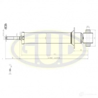 Амортизатор подвески G.U.D. Opel Astra (F) 1 Седан 1.4 (F19. M19) 82 л.с. 1992 – 1998 EG 19Z GSA665501