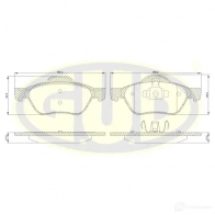 Тормозные колодки дисковые G.U.D. GBP096200 L4FKZD U 1422944347