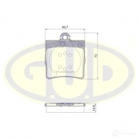 Тормозные колодки дисковые G.U.D. 4272816 TU 4ZR GBP067800