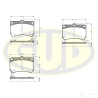 Тормозные колодки дисковые G.U.D. 1422944342 GBP021242 3B 9RM