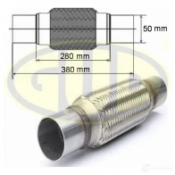 Гофра глушителя с фланцами 50x280 G.U.D. GFP450280 ZS HUX 1439704291