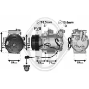 Компрессор кондиционера DIEDERICHS DCK1307 2094955 QH84TT E5Q 8MA