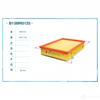 Воздушный фильтр CWORKS B13MR0125 P9 7GFH 1439699020 - Изображение 2