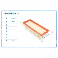 Воздушный фильтр CWORKS 1439699040 E0 PI000 B13MR0061 - Изображение 2