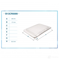 Воздушный фильтр CWORKS 1439699089 YD2J J B13CR0099 - Изображение 2