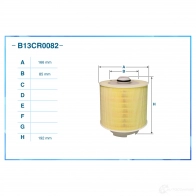 Воздушный фильтр CWORKS 1439699095 1O PH0N B13CR0082 - Изображение 2