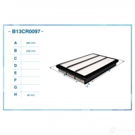 Воздушный фильтр CWORKS L N4AP B13CR0097 1439699104 - Изображение 2