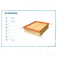 Воздушный фильтр CWORKS FO TFTK 1439699170 B13CR0036 - Изображение 2