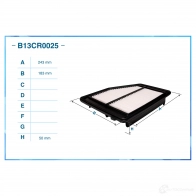 Воздушный фильтр CWORKS 1439699172 B13CR0025 75E8M 7E - Изображение 2