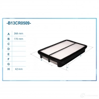 Воздушный фильтр CWORKS B13CR0509 1439699194 9QRWO X - Изображение 2
