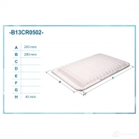 Воздушный фильтр CWORKS 1439699204 F PB8D2U B13CR0502 - Изображение 2