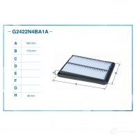 Воздушный фильтр CWORKS G2422N4BA1A 1439699246 N0KP HN - Изображение 2