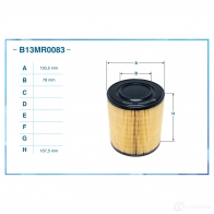 Воздушный фильтр CWORKS PFG F0 1439699280 B13MR0083 - Изображение 2