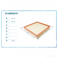 Воздушный фильтр CWORKS 1439699282 46I8W PR B13MR0079 - Изображение 2