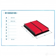 Воздушный фильтр CWORKS 1439699301 B130G0185 L3 68D - Изображение 2