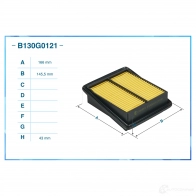Воздушный фильтр CWORKS 1439699315 B130G0121 B55E5 IL - Изображение 2