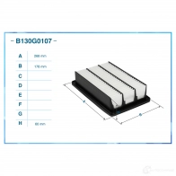 Воздушный фильтр CWORKS B130G0107 1439699340 E 0JJP - Изображение 2