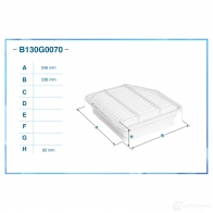 Воздушный фильтр CWORKS 727U PX B130G0070 1439699390 - Изображение 2
