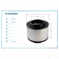 Воздушный фильтр CWORKS 1439699391 B130G0069 FS9 6ZQP - Изображение 2