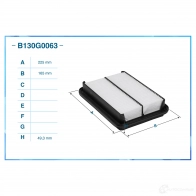 Воздушный фильтр CWORKS 1439699398 Z7S G9 B130G0063 - Изображение 2