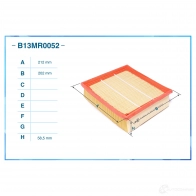 Воздушный фильтр CWORKS 1439699478 B13MR0052 5O YZXIG - Изображение 2