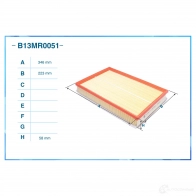 Воздушный фильтр CWORKS B13MR0051 1439699479 QC ZRPZB - Изображение 2