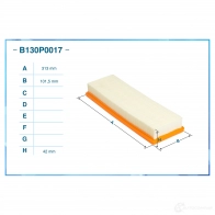 Воздушный фильтр CWORKS VB UWOZ 1439699553 B130P0017 - Изображение 2
