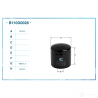 Масляный фильтр CWORKS B110G0028 1439699820 X FT08T1 - Изображение 2