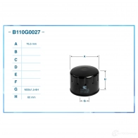 Масляный фильтр CWORKS B110G0027 MT3HQ W 1439699822 - Изображение 2