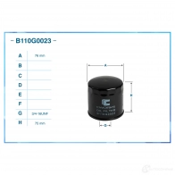 Масляный фильтр CWORKS F NAAO1V B110G0023 1439699825 - Изображение 2