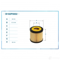 Масляный фильтр CWORKS B160P0002 1439699997 8GOH5 68