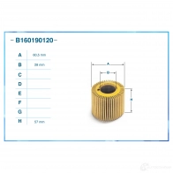 Масляный фильтр CWORKS 1439700011 6BR6 1D B160190120 - Изображение 2