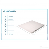 Салонный фильтр пылевой CWORKS B140G0058 1439701133 RK1L HL - Изображение 2
