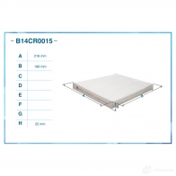 Салонный фильтр CWORKS 1439701160 LY216 J B14CR0015 - Изображение 2