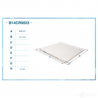 Салонный фильтр CWORKS 1439701179 H 490KEU B14CR0023 - Изображение 2