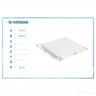 Салонный фильтр CWORKS V4 FRF B140R0008 1439701244 - Изображение 2