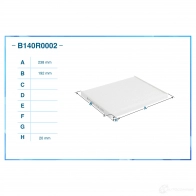 Салонный фильтр CWORKS 1439701262 B140R0002 B3DU1 F - Изображение 2